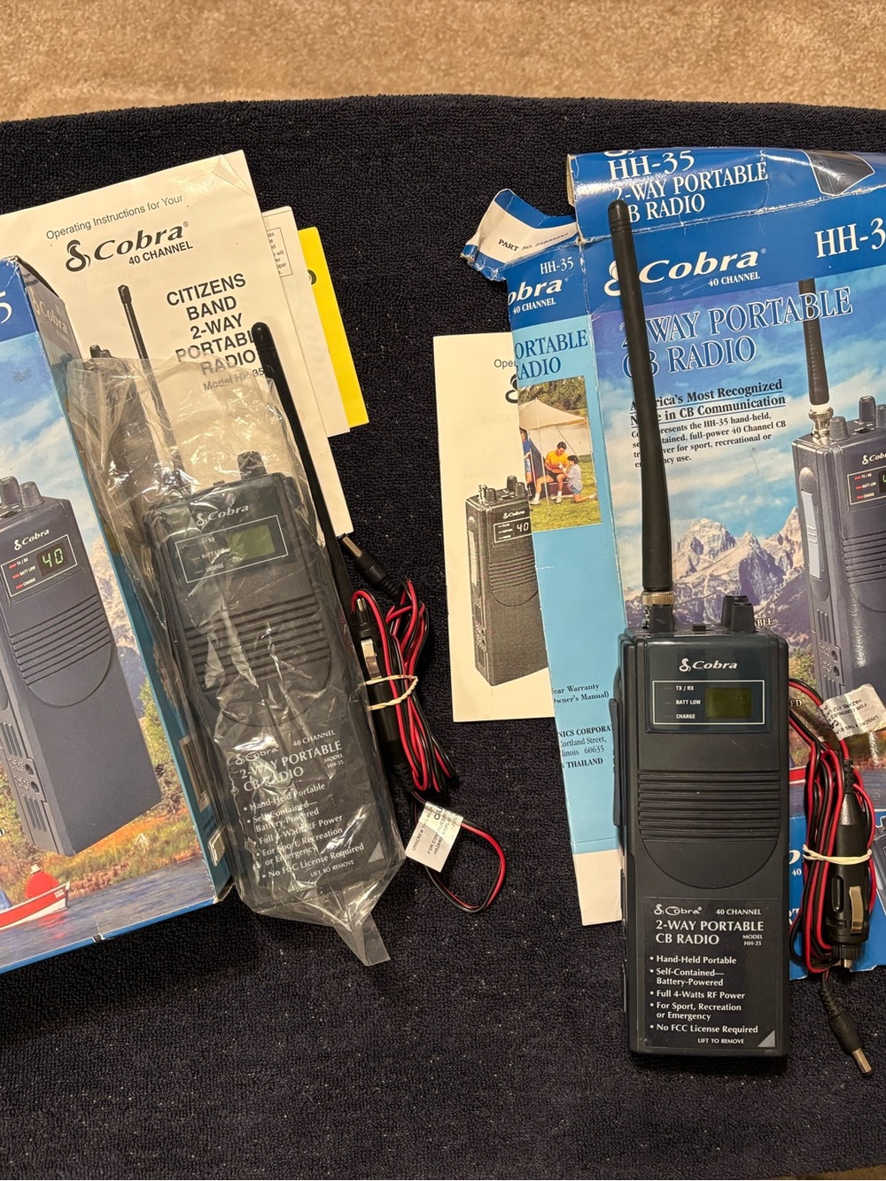 2 Cobra HH-35 Hand Held 2 Way Portable Radios 2ea.